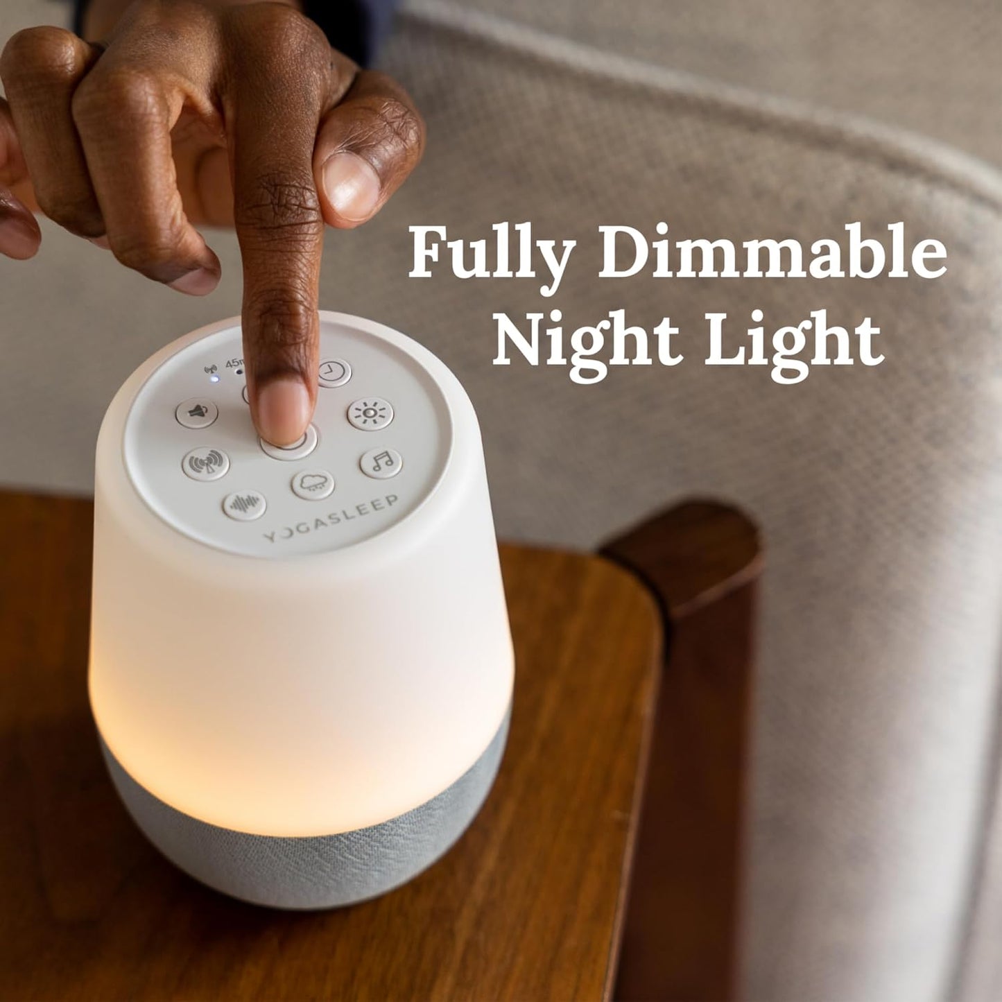 Yogasleep Duet White Noise Machine - Bluetooth Speaker & Night Light for Sleep Aid | 30 Natural Sounds, White