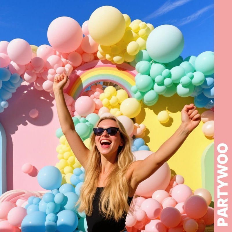 PartyWoo Pastel Balloons 66pcs 12 Inch Pastel Rainbow Latex Balloons for Baby Shower Gender Reveal Engagement Bachelorette Easter Bridal Shower Anniversary Retirement Birthday Party Decorations