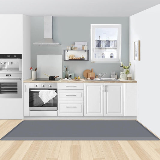 KitchenClouds Kitchen Mat Cushioned Anti Fatigue Rug 22"x72" Water Resistant, Non Slip, Standing and Comfort Desk/Floor Mats for House Sink Office (Grey,0.8inch)