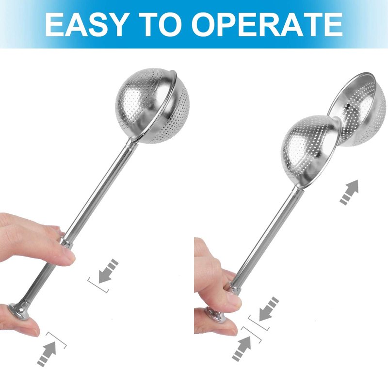 2 Pcs Bakers Dusting Wand for Sugar Flour and Spices, Stainless Steel Flour Duster for Baking, Powdered Sugar Shaker Duster Sifter, Spring-operated Handle for One-handed Operation
