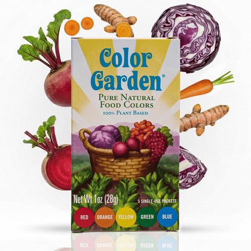 Color Garden Pure Natural Food Coloring, Multi – 5 ct 1 oz | Plant-Based, Vegan, Non-Toxic Liquid Food Dye, Healthy Food Coloring