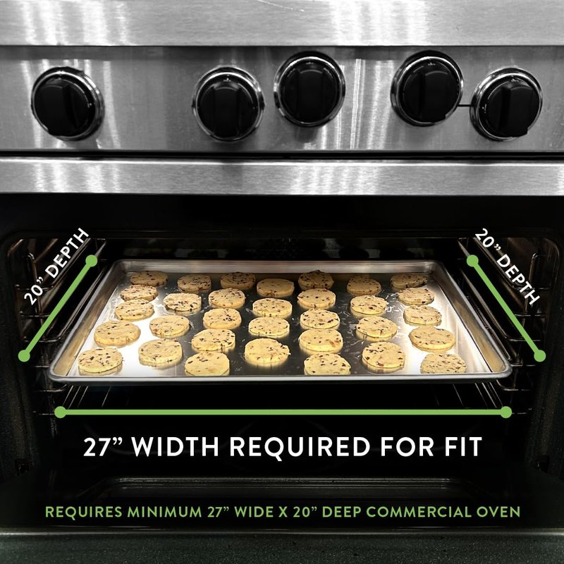 Nordic Ware Aluminum Full Size Sheet Pan 26 x 18 inches for commercial oven use, Full Sheet, 2-Pack (For Commercial Oven Use., Not for standard home ovens)