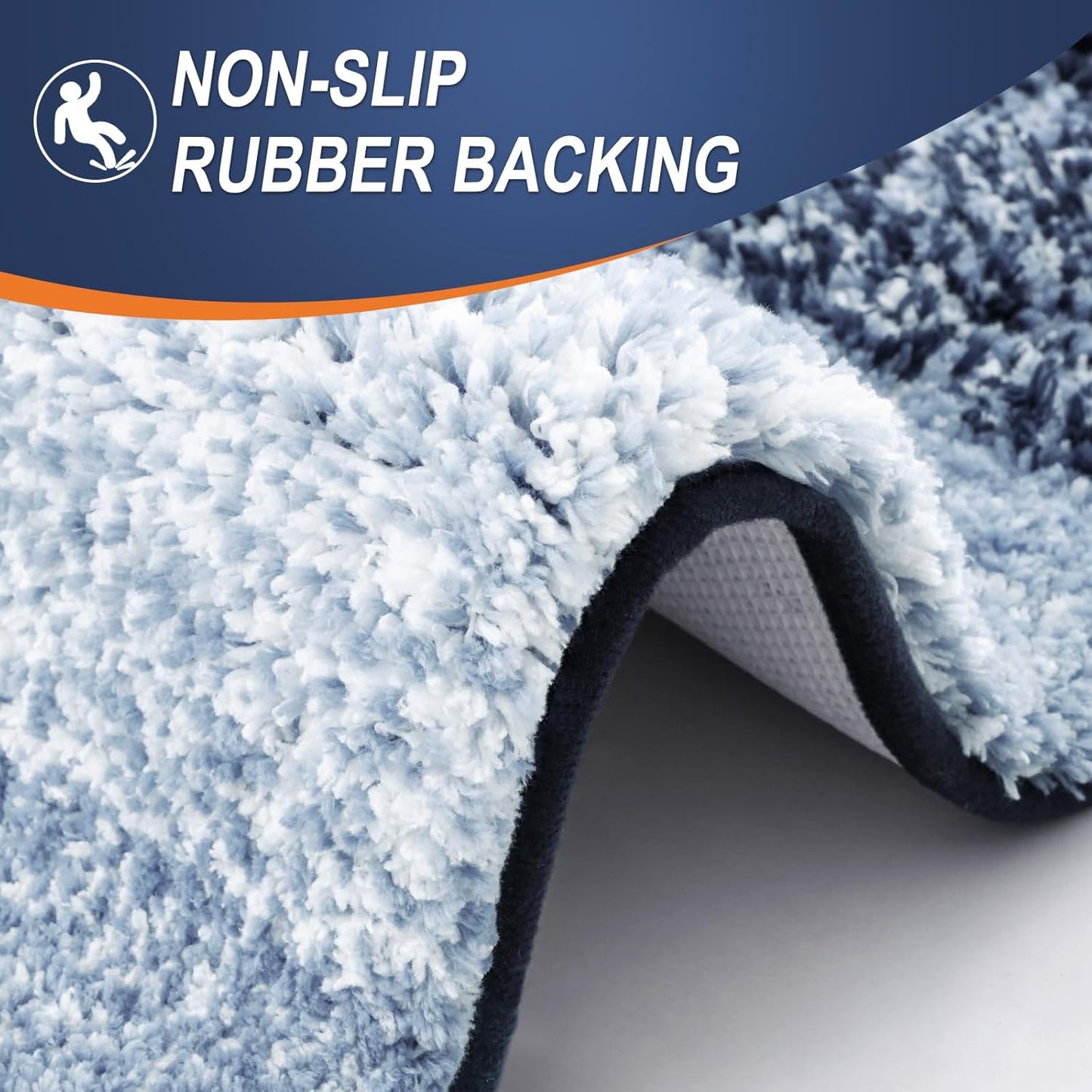 OLANLY Bathroom Rugs | Extra Soft Microfiber Mat 36x24 - Quick Dry & Machine Washable, Navy Blue