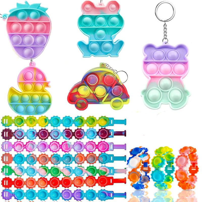 128 Pcs Party Favors for Kids Easter Egg Fillers,Fidget Treasure Box Toys, Classroom Prizes, Pinata Filler Goodie Bag Stuffers, Treasure Chest Carnival Prizes, Prize Box Bulk Toys for Boys Girls 4-8