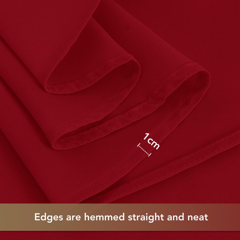 sancua Rectangle Tablecloths for 8 Foot Tables, 6 Pack - Washable Polyester Fabric Table Cloth for Wedding Party, Birthday, Banquet Reception, 60x120 Inch, Red