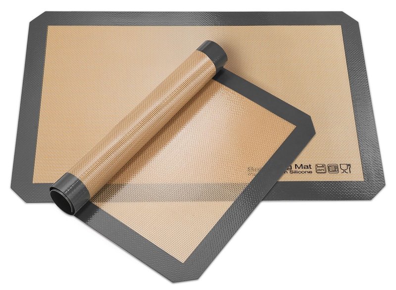 Silicone Baking Mat - Sopito Platinum Silicone - Non-Stick, Food Safe, Reusable Baking Sheet Liner, 5Pcs Set for Half Sheet Size Tray & Quarter Size Tray and 9'' Pizza pan, Grey