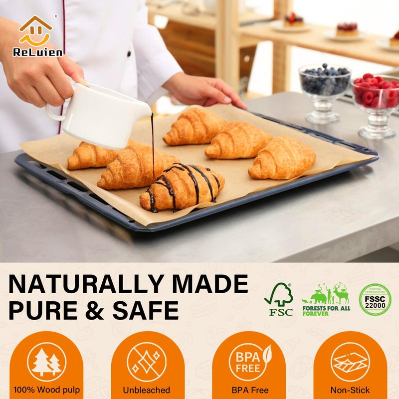 Parchment Paper Sheets, 9x13 In Unbleached Non-Stick Parchment Paper for Baking, Grilling, Air Fryer, Steaming, and More,100PCS Baking Paper Perfect for Bread, Cakes, Cookies