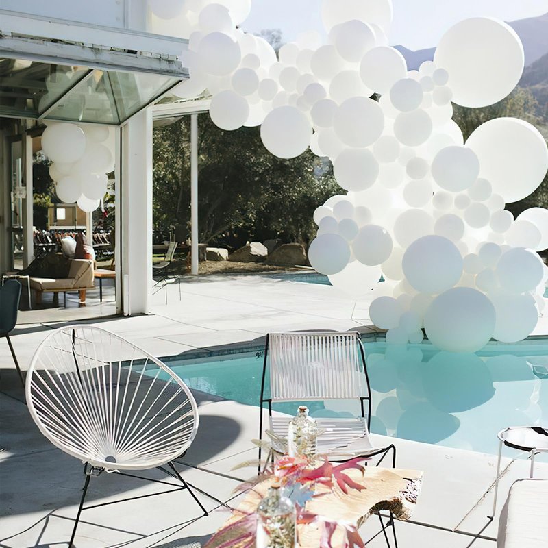 PartyWoo White Balloons 50 pcs 12 Inch Latex Helium White Cream Balloons for Wedding Baby Shower Birthday Bridal Shower Graduation Engagement Princess Anniversary Party Decorations White-Y13