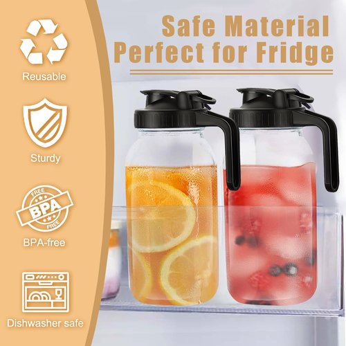 FyndraX Wide Mouth Mason Jars Pour Spout Lids, Wide Mouth Mason Jars Pitcher Flip Cap Airtight Handle Lid, Leak Proof Seal Cover, Pack of 4