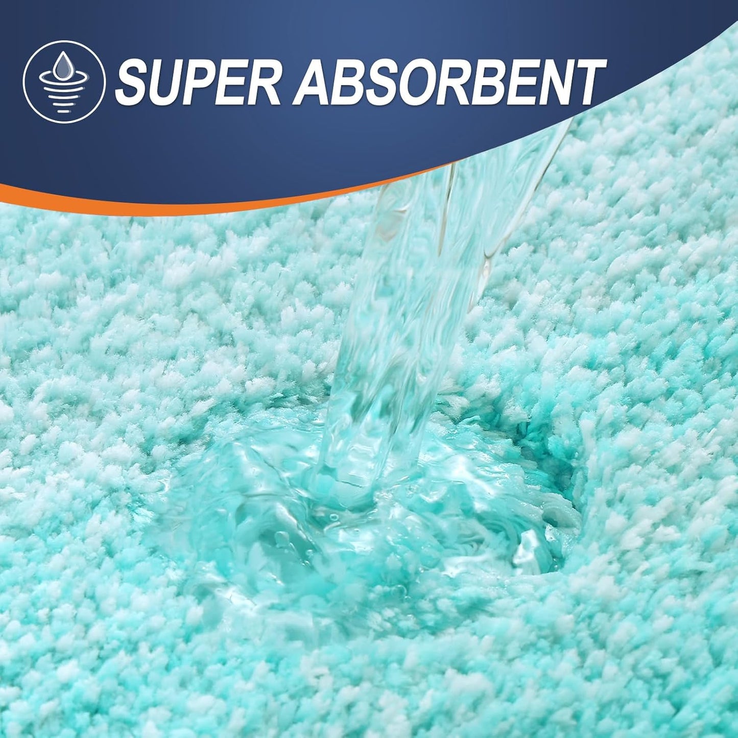 OLANLY Bath Rugs - Extra Soft Microfiber Mat with Rubber Backing | Quick Dry, Machine Washable, Teal 34x21