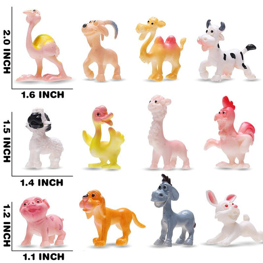 MAPIXO 24pcs Prefilled Easter Egg with Mini Animal Toy Inside, for Easter Egg Hunt, Easter Basket Filler, Filled Egg Bulk, Goody Bag Stuffers Filling Treats Party Favor Supplies for Kid