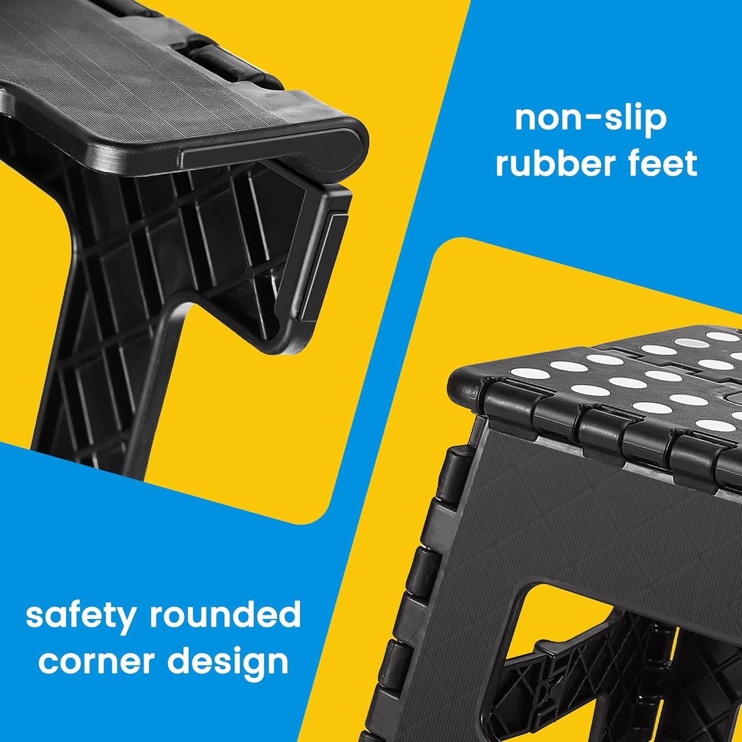 ACSTEP Folding Step Stool - Sturdy 9-Inch Collapsible Design for Kids & Adults | Non-Slip, Lightweight, 300 lbs Capacity