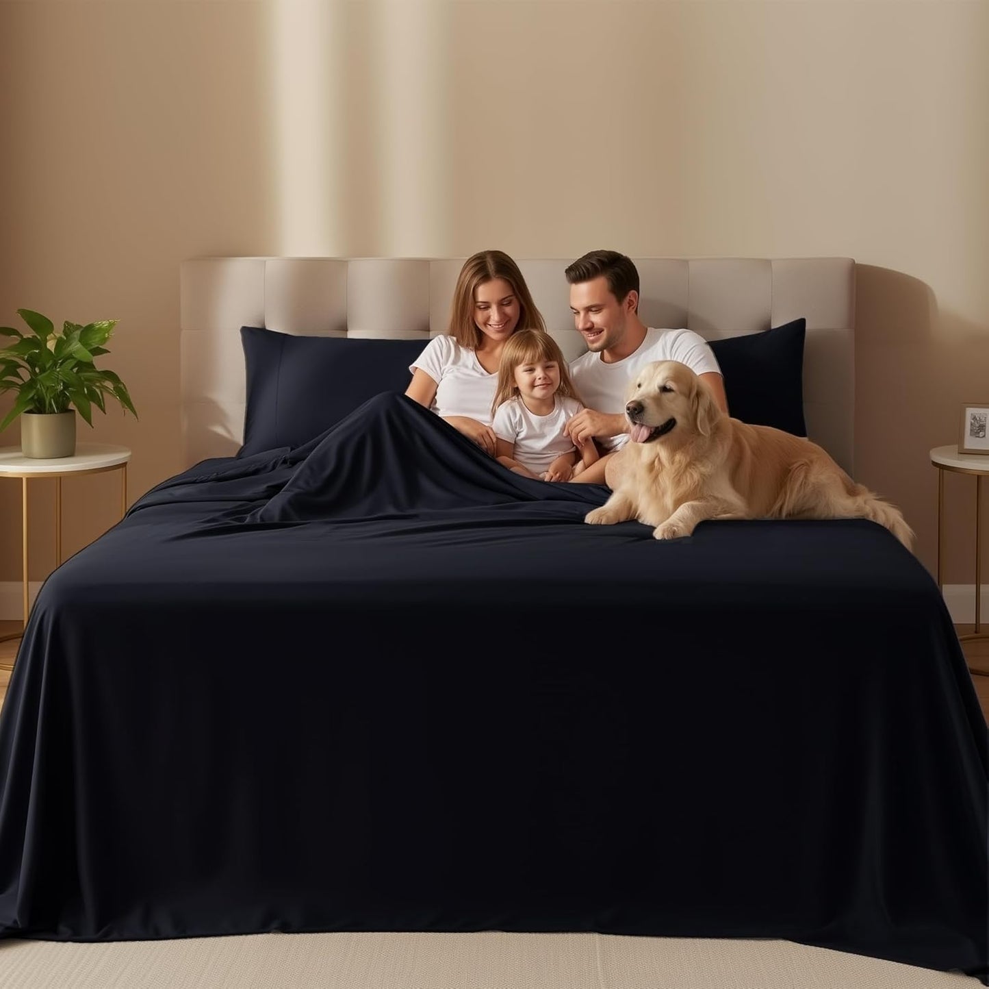 Utopia Bedding Full Sheet Set - Soft & Breathable 4-Piece Microfiber Bed Sheets for Full Size Bed | Black