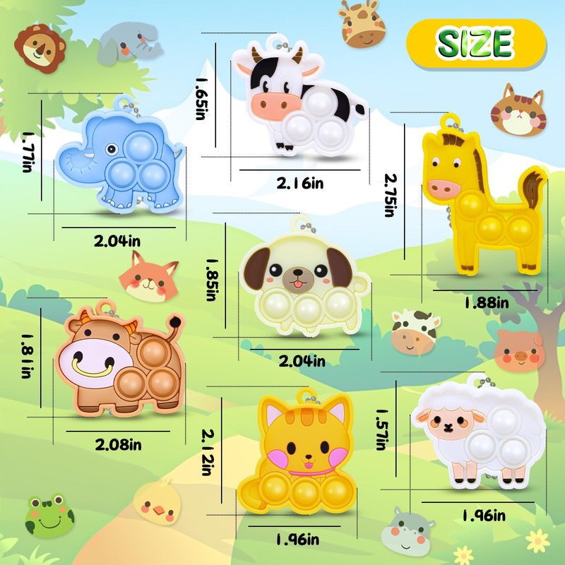 30pcs Party Favors for Kids Easter Basket Stuffers Easter Egg Fillers Sensory Fidgets Toys Mini Pop it Keychain Stocking Stuffers Kid Birthday Gift Treasure Box Toy Classroom Prizes Box Pinata Fillers
