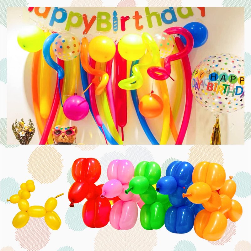 Black 260 balloons, Thickening Latex Black 260q Balloons for Animal Model, 100pcs Long Twisting Balloons for Halloween Xmas Presents, Animal Shape Weddings, Birthdays Clowns.