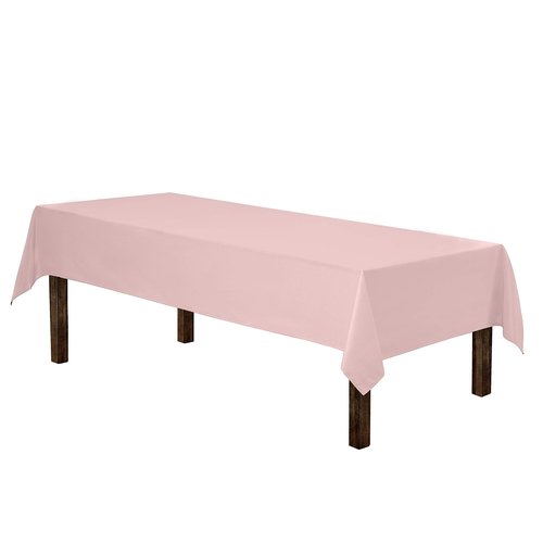 Gee Di Moda Rectangle Tablecloth - 60 x 84 Inch Pink Table Cloth for 5 Foot Rectangle Tables - Heavy Duty Washable Fabric - for Holiday Party, Dinner, Weddings, Baby Shower & Events