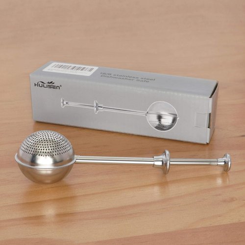 HULISEN Flour Duster for Baking, with Spring Handle, One-Handed Operation, 18/8 Stainless Steel Pick Up and Dust Flour Sifter, Dusting Wand for Sugar, Flour and Spices, Gift Package