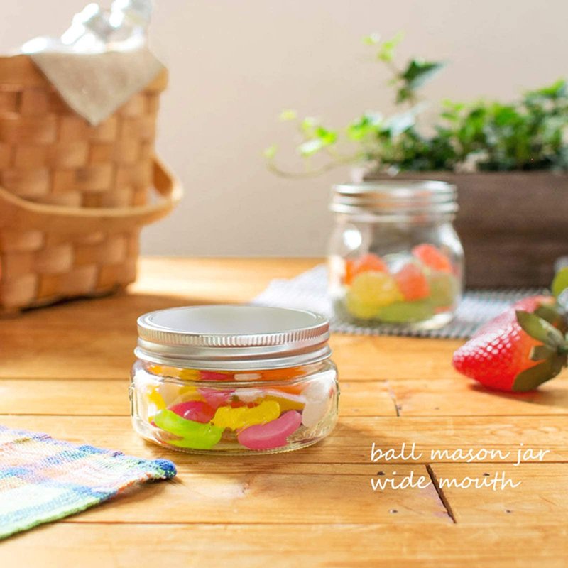 LovoIn Canning Jars - 12 Pack Small Mason Jars 4 oz Glass Canning Jars with Lids for Jam, Honey and Spice, Wedding Favors, Shower Favors1