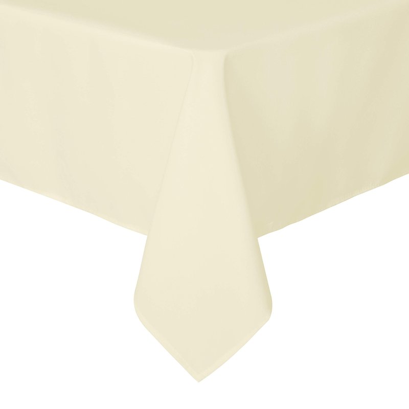 sancua Rectangle Tablecloth - 60 x 102 Inch - Stain and Wrinkle Resistant Washable Polyester Table Cloth, Decorative Fabric Table Cover for Dining Tables, Buffet Parties and Camping, Beige