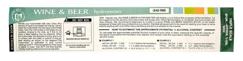 Hydrometer - Triple Scale Hydrometer for Home Brewing - Beer and Wine