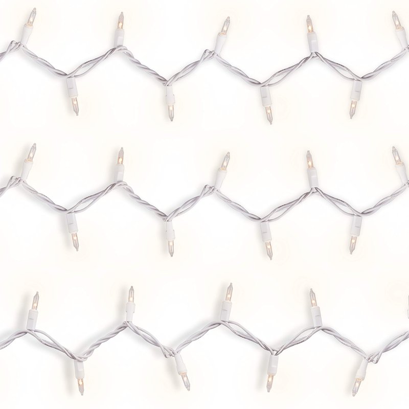 612 Vermont 50 Clear Christmas Lights on White Wire, UL Approved for Indoor/Outdoor Use, 9 Foot of Lighted Length, 11 Foot of Total Length