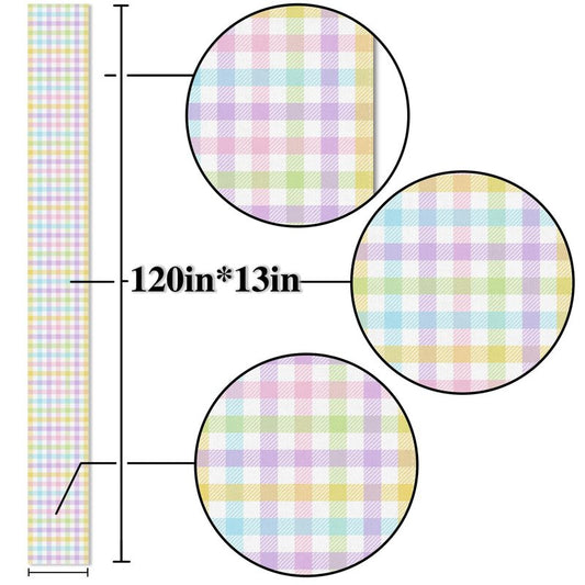 Nepnuser Linen Spring Easter Buffalo Check Plaid Table Runner Rustic Farmhouse Home Dining Room Kitchen Table Decor (13" x 120")