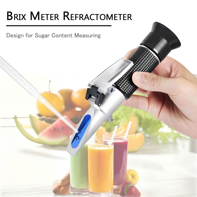 0-32% Brix Meter Refractometer,V-Resourcing Portable Hand Held Refractometer for Sugar Content Test