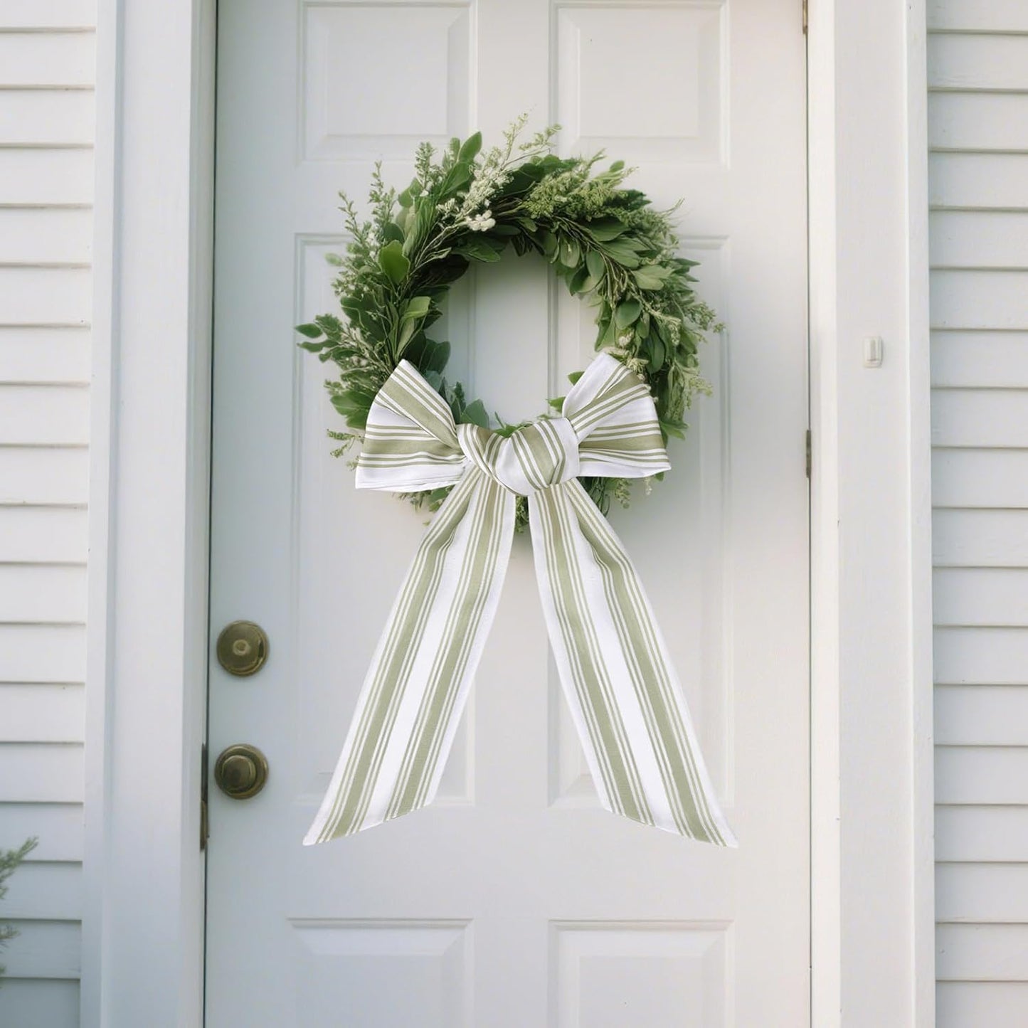 Boho Stripe Wreath Sash by [Brand Name] - 2 Pcs 60 Inch Blank Scarf for Rustic Home Decor | Perfect for Embroidery