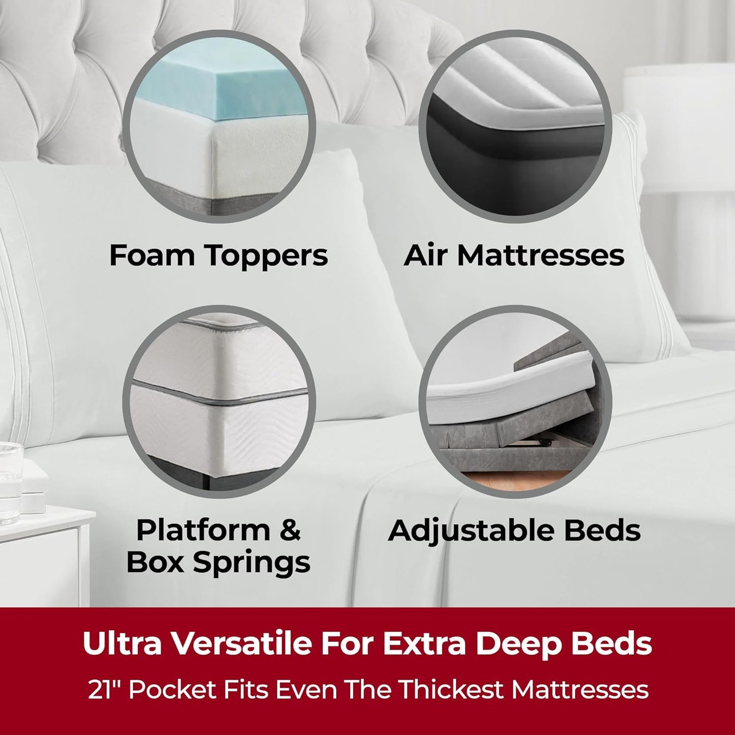 Mellanni Extra Deep Full Sheets - Ultra Soft Hotel Luxury Bedding | Wrinkle & Stain Resistant (Spa Mint, 4 PC)