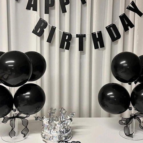 Black Balloons 110Pcs, 5 Inch Small Black Latex Party Balloons, Mini Thick Black Birthday Balloons for Wedding Baby Shower Decorations.