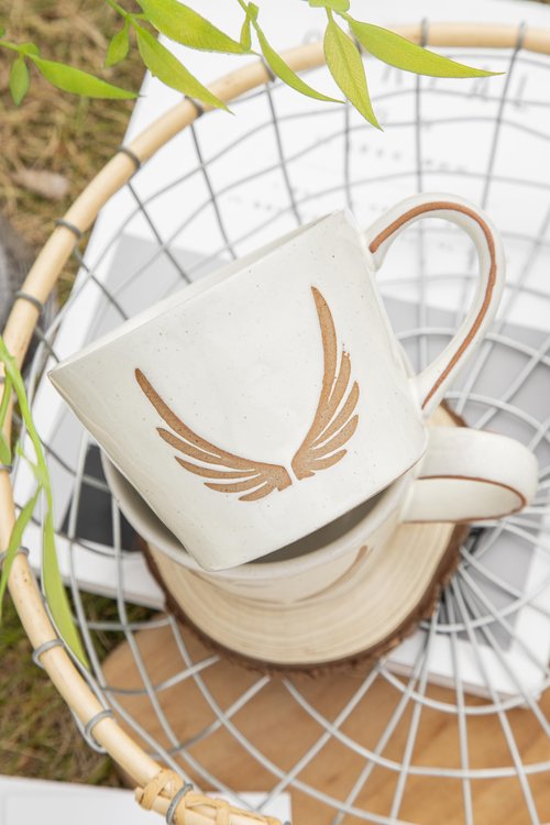 DIHOclub Eagle Coffee Cup Ceramic 3D Wild Animal Inside Mug,Cute Cartoon Handmade Figurine Mugs,Holiday and Birthday Gift for Coffee Milk Tea Lovers,12 OZ(Grey Eagle)