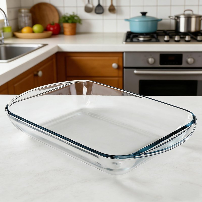 9x13 Glass Baking Dish, 3 Qt Durable Bakeware, Oven Microwave Dishwasher Safe For Baking, Serving & Reheating