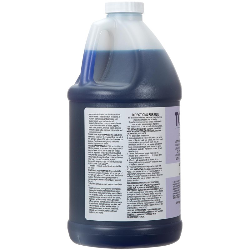 ForPro Total-Cide Disinfectant Solution, 2X Concentrated Formula, Hospital Grade Sanitizer & All Purpose Cleaner, 64 Fl Oz