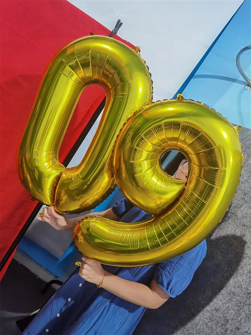 32 Inch Gold Number 2 Balloons Foil Ballon Digital Birthday Party Decoration Supplies (Gold Number 2 Balloon)