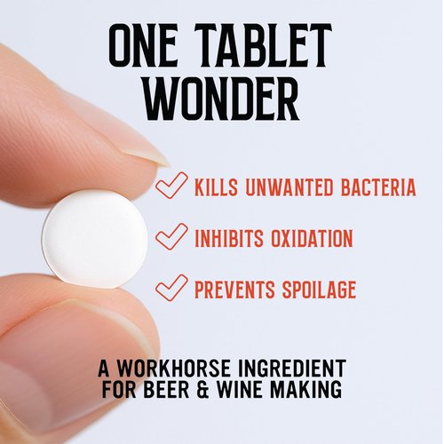 Craft A Brew - Campden Tablets - Sodium Metabisulfite - Sterilant for Winemaking - Ideal for Traditional Grape Wines - Crafting Fruit Wine, Cider - 50 Count