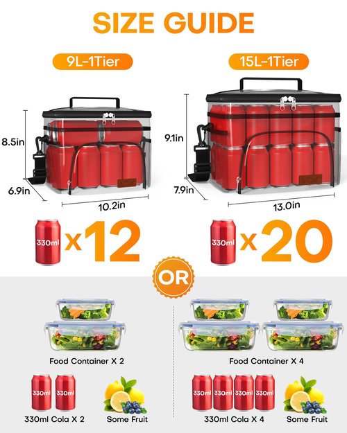 HOTOR Insulated Lunch Box for Men & Women - Leak-Proof Cooler Lunch Bag with 4 Pockets, Adjustable Strap, Ideal for Work, Picnic, Travel - Medium, Beige Flower, 10.2"×6.9"×8.5"
