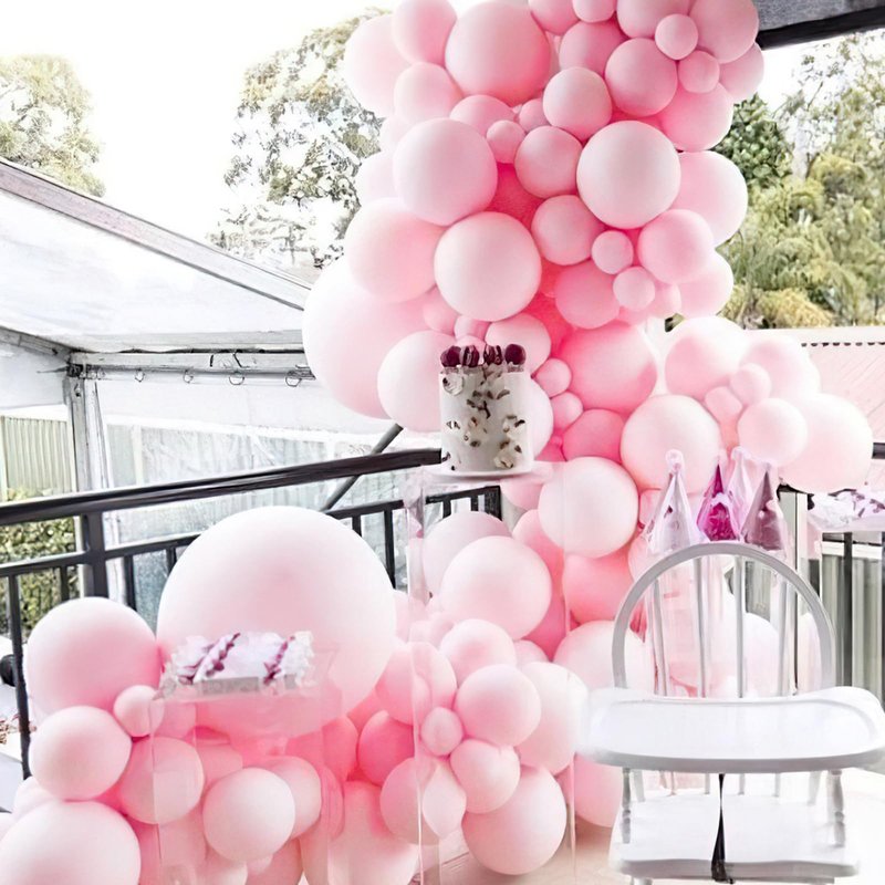 PartyWoo Baby Pink Balloons 101pcs 12 Inch Pastel Pale Light Pink Latex Helium Balloons for Baby Shower Gender Reveal Easter Bachelorette Wedding Bridal Shower Birthday Party Decorations Pink-Q05