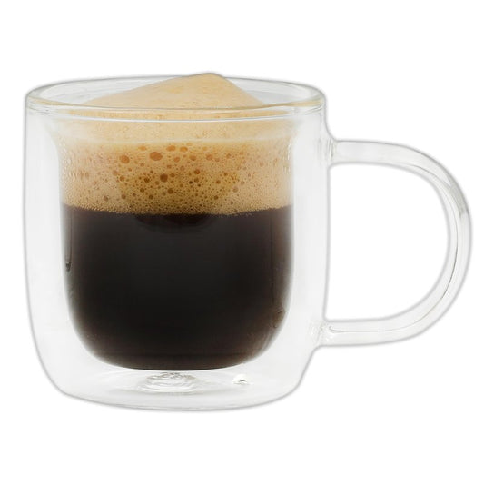 Mr. Coffee Salon Espresso 3 OZ Double Wall Insulated Glasses Mugs (Set of 2)