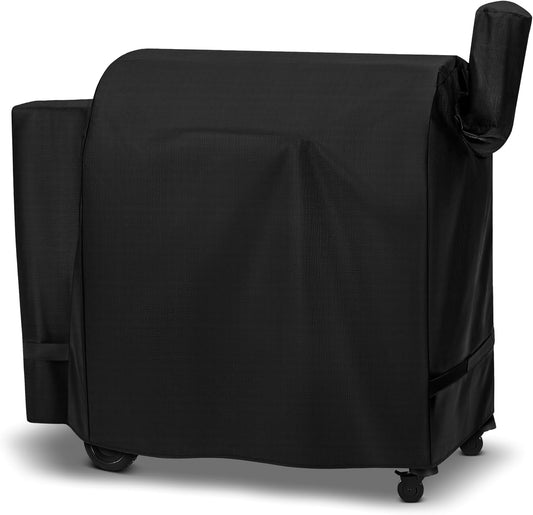 Unicook Pellet Grill Cover - Waterproof Vinyl with Polyester Lining | Fits Traeger Pro 34, Pit Boss 820, Grilla Silverbac