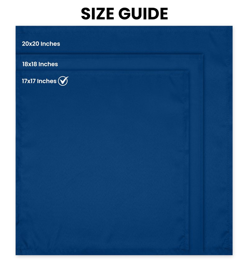 Utopia Home [24 Pack, Royal Blue] Cloth Napkins 17x17 Inches, 100% Polyester Hemmed Edges, Washable and Reusable Ideal for Parties, Weddings and Dinners
