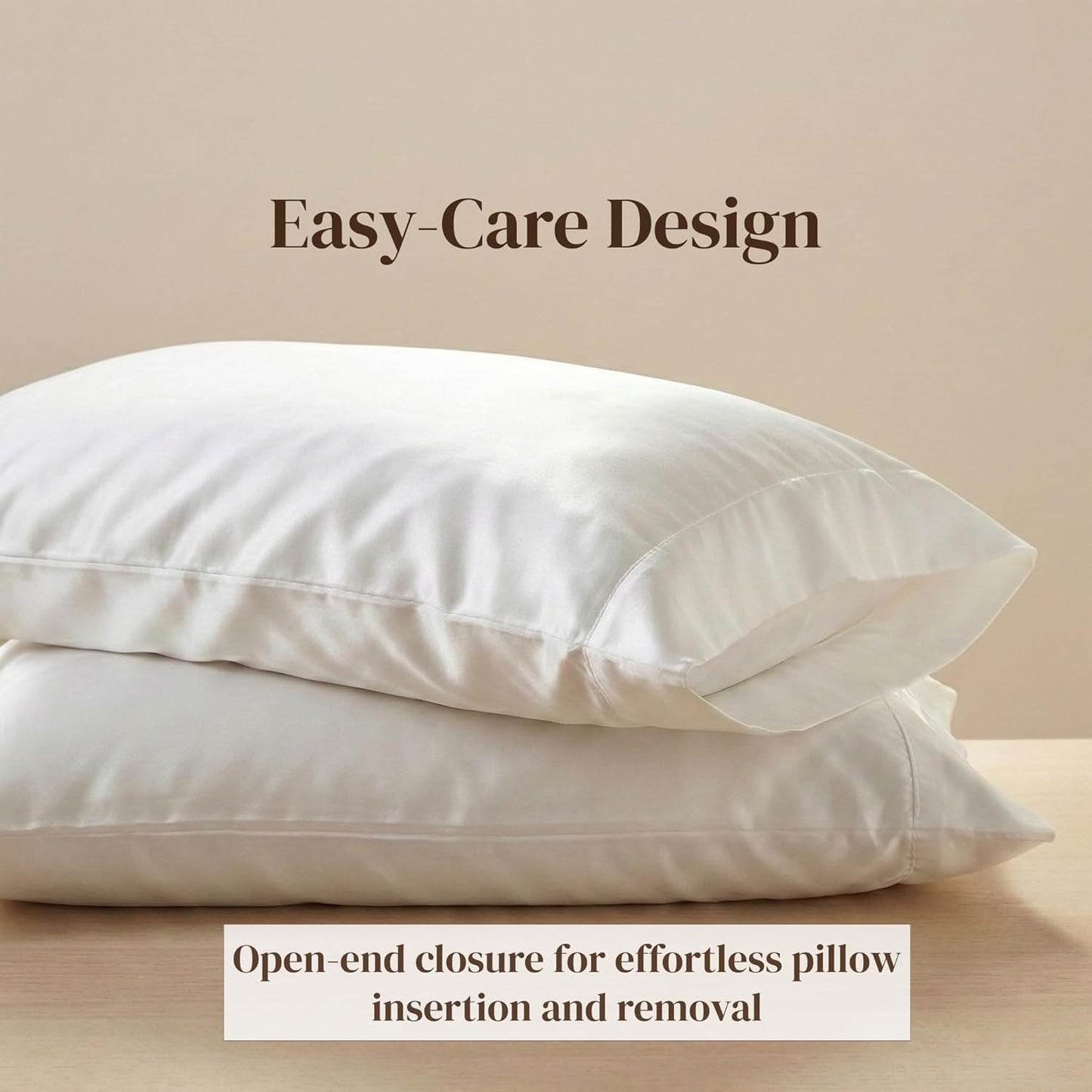 Beckham Hotel Collection Pillowcases - Queen Size Set of 2 | Silky Smooth 500TC Cotton Sateen, Cool Touch, White