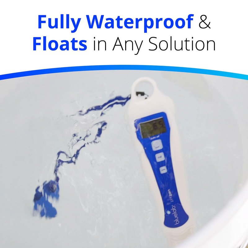 Bluelab pH Pen - ± 0.1 pH Accurate, Durable Double Junction Probe, Waterproof & Floats, Auto Temperature Compensation, Easy Calibration - Made in NZ