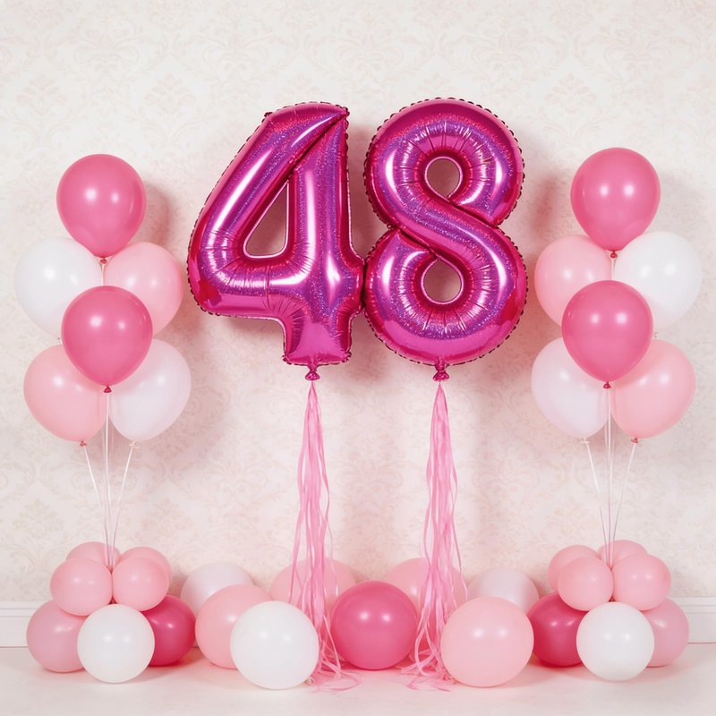 Laser Hot Pink 7 Balloon, Number Balloons 40 Inch, 7th Birthday Decorations for Girls Kids, Party Decoration for Women, Number 7 Balloon