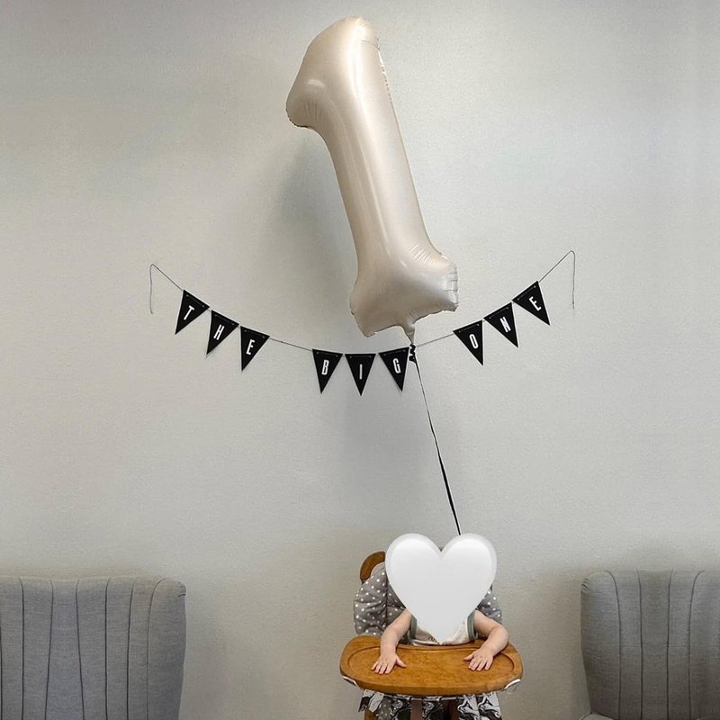 PatiCool 40 Inch Beige Number Balloon 1, Large Cream Number Foil Mylar Balloons for Birthday Party Celebration Decorations Supplies, Digital Balloons for Wedding Anniversary Events Decorations