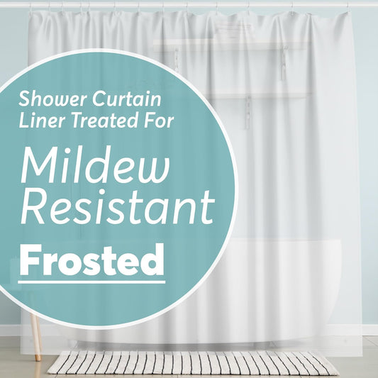 BigFoot Shower Curtain Liner - Premium 72 x 72 PEVA with Rustproof Grommets & Magnetic Weights | Odor-Free, Frosted Design
