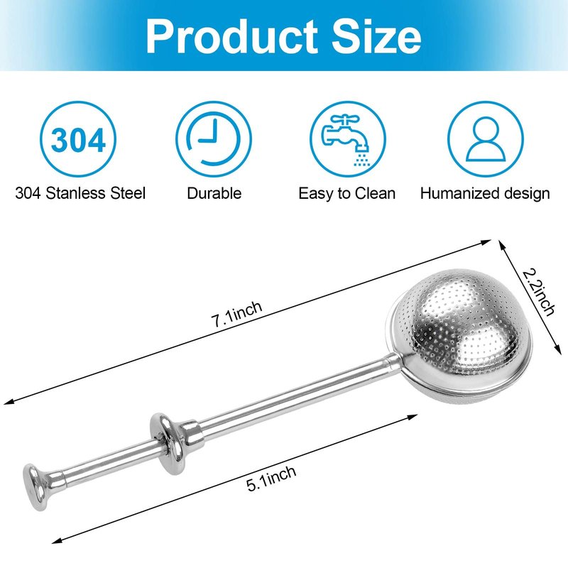 2 Pcs Bakers Dusting Wand for Sugar Flour and Spices, Stainless Steel Flour Duster for Baking, Powdered Sugar Shaker Duster Sifter, Spring-operated Handle for One-handed Operation