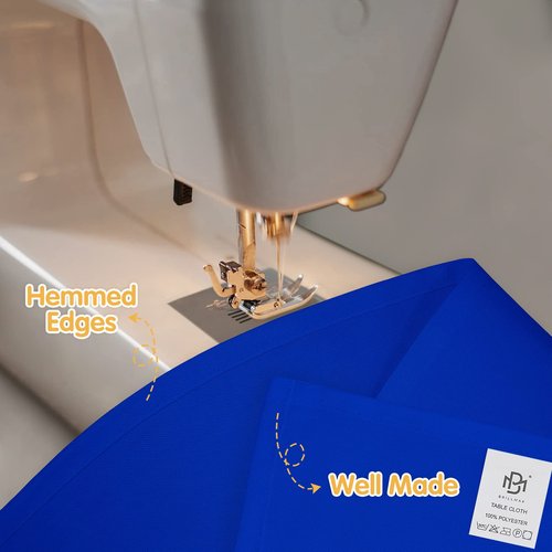 BRILLMAX 10 Pack Royal Blue Tablecloths 60 x 102 Inch for 6ft Rectangle Tables - 150 GSM Polyester Fabric, 15" Standard Drop, Water, Stain & Wrinkle Resistant Cloth Cover for Wedding Dining Buffet