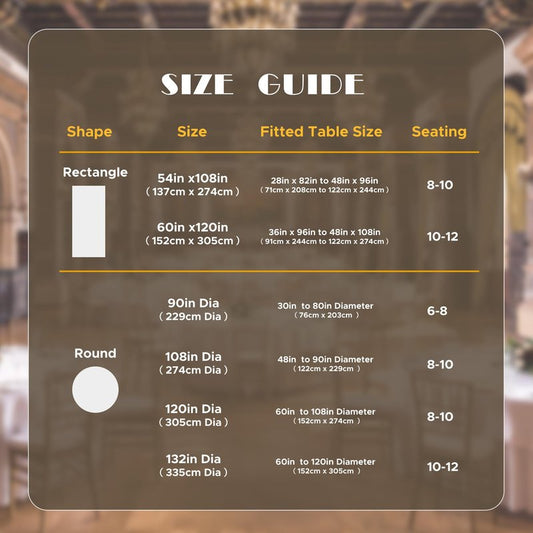 sancua Thanksgiving Tablecloths for 6 Foot Rectangle Tables, 6 Pack Light Brown - Washable Polyester Fabric Fall Table Cloth for Harvest Party, Birthday, Banquet Reception, 54x108 Inch Bronze