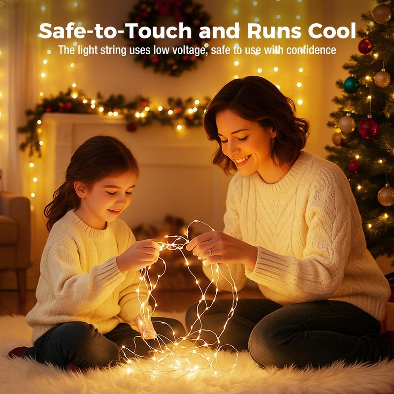 litogo 20 Pack 7FT 20 LED Fairy Lights Battery Operated, 3 Lighting Modes, Bulk Mini Twinkle String Lights Waterproof Silver Wire for Weddings Party Christmas Mason Jars Crafts Decorations-Warm White