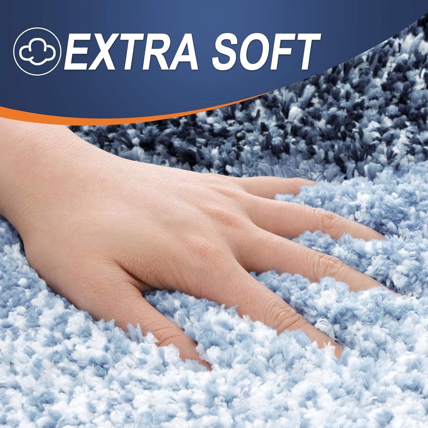 OLANLY Bathroom Rugs | Extra Soft Microfiber Mat 36x24 - Quick Dry & Machine Washable, Navy Blue